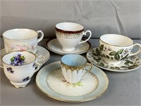 Assorted Vintage Tea Cups & Saucers