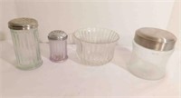 Clear Glass Storage and Shakers