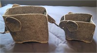 Felt storage boxes.  Elephant shaped