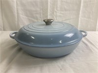 LE CREUSET SIGNATURE COASTAL BLUE CAST IRON 30CM