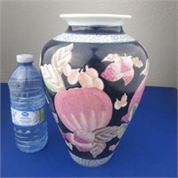WFBI Vase w/ Fruit & Leaf Design 10.5"