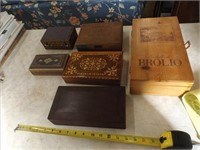 (6) Misc. Wood Boxes