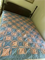 Pink and blue quilt