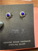 Genuine Indian, handmade sterling silver earrings