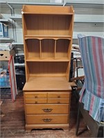 2 Pc. Pine Dresser Bookcase-76t x 28w x 18d