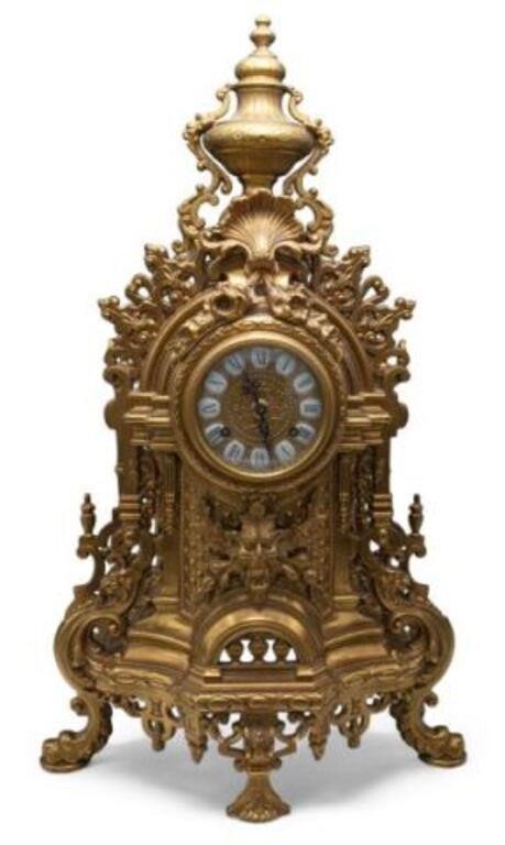 Imperial German Brass Mantel Clock - FHS.