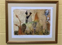 Framed print, artist proof of Alice’s garden, by