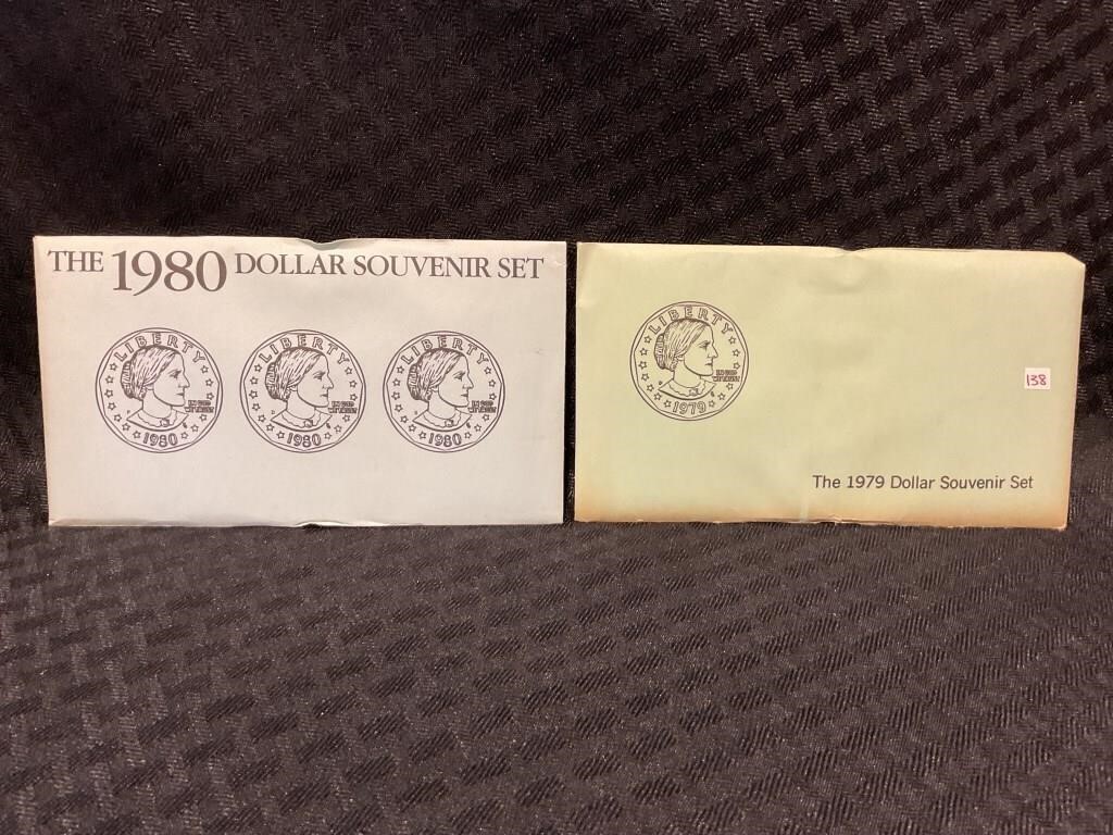 1979 AND 1980 SUSAN B ANTHONY DOLLAR SOUVENIR SETS