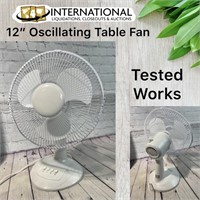 12' 3-Speed Oscillating Table Fan