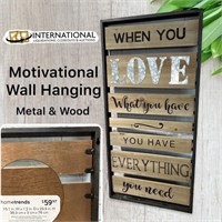 Wood & Metal Inspirational Wall Hanging