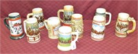 10pcs Different Budweiser Holiday Beer Steins Mugs