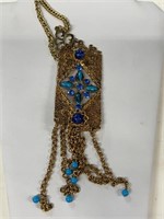 Costume jewelry Bluestone Victorian style necklace