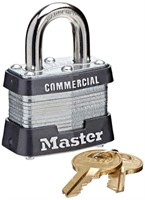 (1) Master Lock 3 Laminated Steel Pin Tumbler Blac