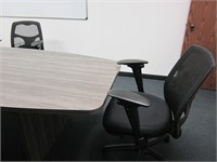 CONFERENCE TABLE WITH 4 OFFICE CHAIRS