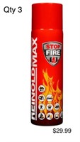 3 x ReinoldMax Reusable Fire Extinguisher Spray -
