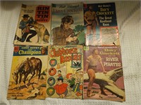 Lot of 6 Comic Books Davy Crockett Gene Autry
