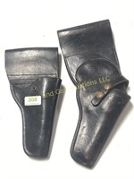 Two Black CP Shipley Leather Holsters