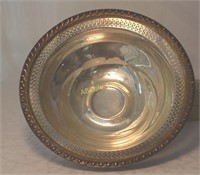 Weighted base sterling footed bowl 349g