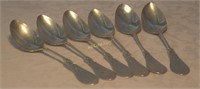 6 sterling ice cream spoons 100g
