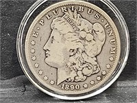 1890 Carson City Silver Morgan Dollar Coin