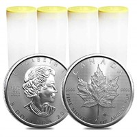 Lot of 100 2024 Canadian Silver Maple Leaf Coin