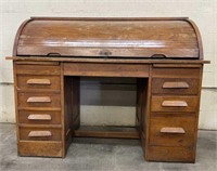 Oak Roll Top Desk