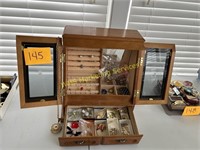 Jewelry Cabinet w/Contents