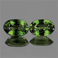 Natural Green Sapphire Pair 6x4 MM {Flawless-VVS}