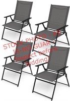 4 courtyard Patio Folding Chairs