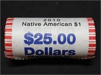 2010 Native American $1 Original 25-Coin BU Roll