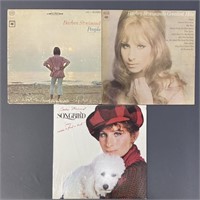Three Barbra Streisand Vinyl LP Albums