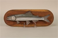 Handcarved and Painted 14" Lake Trout Fish Plaque