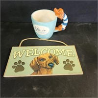 Wiener dog collection #1- mug & welcome sign