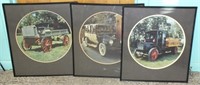 (3) FRAMED MATTED ANTIQUE CAR PHOTOS