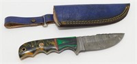 4" Damascus Blade Knife - 8" Overall, New with