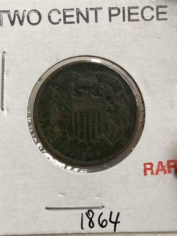 1864 Two cent piece