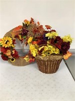 Fall Wreath and Basket