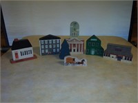 8pc Cats Meow Wooden Buildings