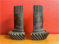 Industrial Iron Gear Bookends