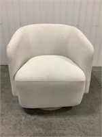 Henredon Boucle Fabric Swivel Accent Chair