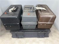 4 TACKLE BOXES