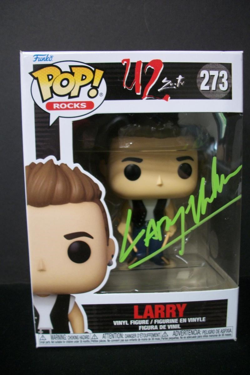 U2 LARRY MULLEN SIGNED ZOO TV FUNKO COA