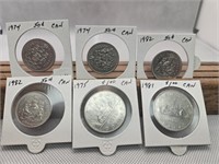 4 50 CENT 2-1974,2-1982 & 1-1975 & 1-1981 DOLLAR