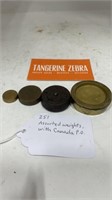 Assorted Weights w/ Canada P.O.