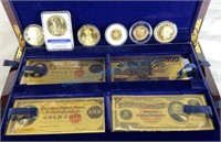 Golden dollar bill collection