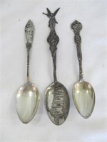 Vintage Sterling Silver Souvenir Spoons - 3pc