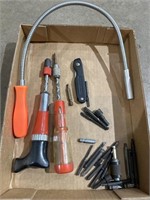 Hand Drill Screwdrivers, misc bits & magnetic tool