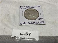 Silver 1967 GEM UNC Kennedy Half Dollar