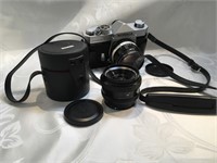 Konica “T” 35mm Camera & 2 Lens