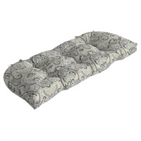 Wicker Settee Cushion in Aurora Damask